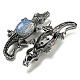 Dual-use Items Alloy Crocodile Brooch&nbsp;JEWB-C026-01G-AS-2