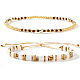 Glass Beaded Stretch Bracelet Sets&nbsp;MD3994-1-1
