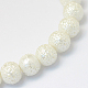 Baking Painted Textured Glass Pearl Bead Strands&nbsp;X-HY-Q002-6mm-01-2