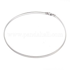 Tarnish Resistant 304 Stainless Steel Chain Necklaces, with Lobster Claw Clasps, Stainless Steel Color, 15.7 inch(40cm)