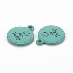 Spray Painted Alloy Pendants&nbsp;PALLOY-Q433-030C-RS