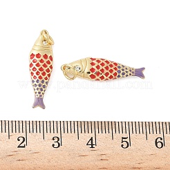 Brass Enamel Pendants&nbsp;KK-B148-14G-07