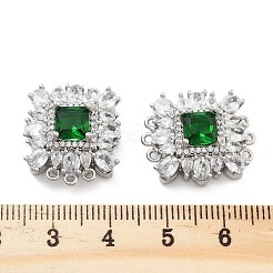Brass Micro Pave Cubic Zirconia Magnetic Clasps&nbsp;KK-C066-06P