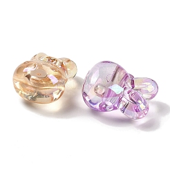 UV Plating Transparent Rainbow Iridescent Acrylic Beads&nbsp;TACR-R001-01A
