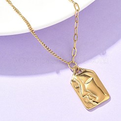 304 Stainless Steel Pendant Necklaces for Women&nbsp;NJEW-D312-02A-G