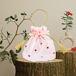 Heart Printed Cloth Drawstring Storage Bags&nbsp;ABAG-WH20010-20C-02