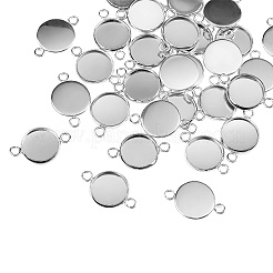 80 Pcs 8 Styles 304 Stainless Steel Cabochon Connector Settings&nbsp;STAS-SZ0001-41P