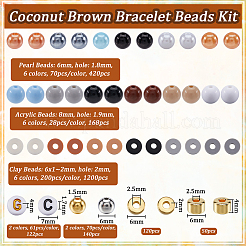 DIY ABS Plastic & Polymer Clay & CBB Beads Jewelry Making Finding Kits&nbsp;DIY-WH20010-20B