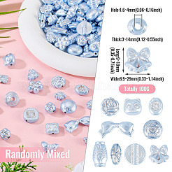 100G Pearlized Opaque Acrylic Beads&nbsp;OACR-TA0004-32D