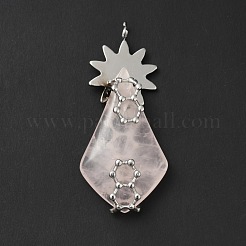 Natural Rose Quartz Pendants&nbsp;G-G870-07P