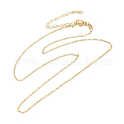 Brass Cable Chain Necklaces&nbsp;NJEW-B119-08G