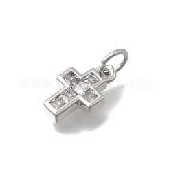 Brass Micro Pave Cubic Zirconia Pendants&nbsp;KK-D431-069P