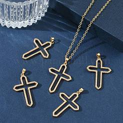 SHEGRACE Brass Micro Pave Cubic Zirconia Pendants&nbsp;XGRQ3D588-484G