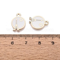 Rack Plating Alloy Enamel Pendants&nbsp;ENAM-N070-01E-01G-01