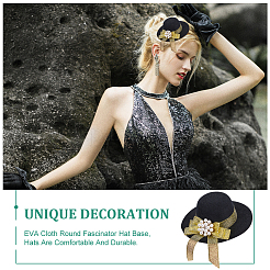 8Pcs 2 Colors EVA Cloth Round Fascinator Hat Base for Millinery&nbsp;AJEW-NB0005-59