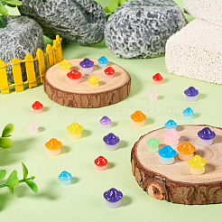 30Pcs 2 Styles Luminous Resin Mushroom Ornament&nbsp;RESI-TA0004-02A