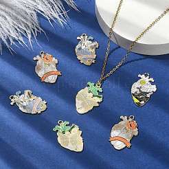 20Pcs 4 Styles Alloy Enamel Pendants&nbsp;ENAM-CJ0005-76