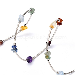 Three Loops Natural Gemstone Beaded Wrap Bracelets&nbsp;BJEW-JB02331-03