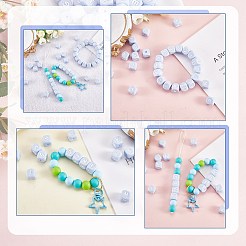 20Pcs Blue Cube Letter Silicone Beads 12x12x12mm Square Dice Alphabet Beads with 2mm Hole Spacer Loose Letter Beads for Bracelet Necklace Jewelry Making&nbsp;JX434Z