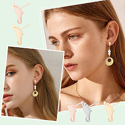 30Pcs 3 Colors 201 Stainless Steel Stud Earring Findings&nbsp;STAS-DC0010-25