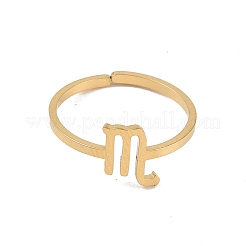 Real 18K Gold Plated 304 Stainless Steel Adjustable Finger Ring&nbsp;RJEW-L115-01G-11