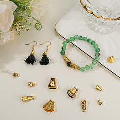 100Pcs 10 Styles Alloy Bead Cone&nbsp;FIND-SP0003-55