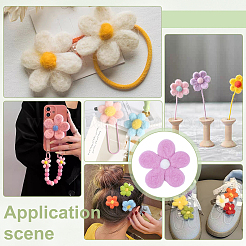 8Pcs Daisy Flower Wool Felt Fabric Costume Accessories&nbsp;AJEW-PH0008-82C