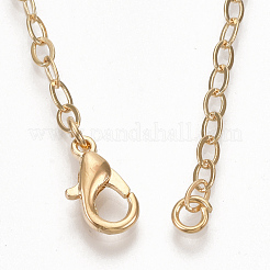 Brass Cable Chain Necklace Making&nbsp;MAK-T006-05KC