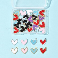 32Pcs 2 Colors Rack Plating Alloy Enamel Charms&nbsp;ENAM-FS0002-12