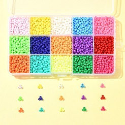 120G 15 Colors Opaque Acrylic Beads&nbsp;SACR-FS0001-28