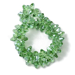 Transparent Electroplate Glass Beads Strands&nbsp;GLAA-K064-06A-HR03