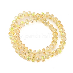 Transparent Electroplat Glass Beads Strands&nbsp;EGLA-P062-01A-HP02