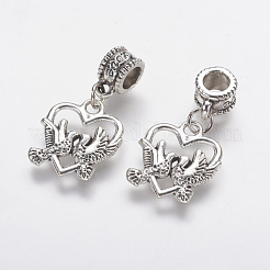 Tibetan Style Alloy European Dangle Charms&nbsp;PALLOY-F202-06AS