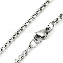 201 Stainless Steel Hollow Catholic Saint Benedict Oval Pendant Box Chain Necklaces&nbsp;LS-NJEW-D089-05P