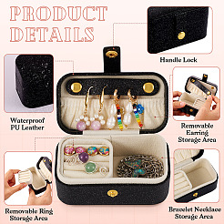 1Pc PU Imitation Leather Jewelry Box&nbsp;LBOX-TA0001-01C