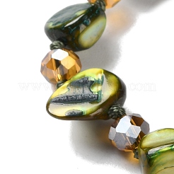 Boho Dyed Natural Shell Chip & Glass Beaded Necklaces for Women&nbsp;NJEW-H047-03