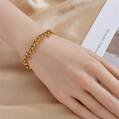 304 Stainless Steel Round Beaded Charm Bracelets&nbsp;FS-WG6FA94-02