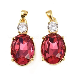 Brass Micro Pave Cubic Zirconia Pendants&nbsp;KK-B150-30G-01