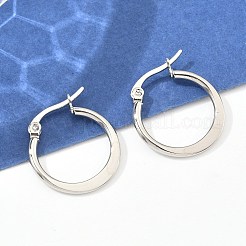 Tarnish Resistant 304 Stainless Steel Hoop Earrings&nbsp;EJEW-F105-23P