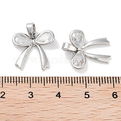 Brass Micro Pave Cubic Zirconia Pendants&nbsp;KK-C051-42P