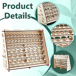 Wood Paint Organizer Stands&nbsp;ODIS-WH0038-174A