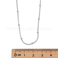 2MM 304 Stainless Steel Satellite Chain Necklaces for Women Men&nbsp;NJEW-F351-02P