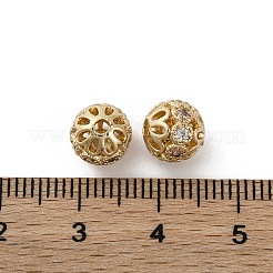 Brass Micro Pave Cubic Zirconia Beads&nbsp;KK-C071-02G