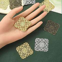 12Pcs 3 Colors Iron Filigree Joiner Links&nbsp;IFIN-YW0003-46