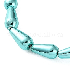 Electroplated Synthetic Magnetic Hematite Beads Strands&nbsp;G-C248-G01-8x12mm