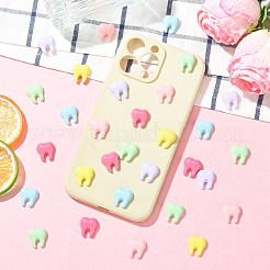 60Pcs 6 Colors Opaque Resin Cabochons&nbsp;RESI-CJZ0001-01