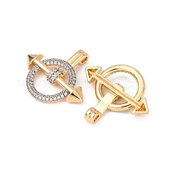 Brass Micro Pave Cubic Zirconia Pendants&nbsp;KK-G543-14GP-02
