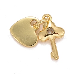 Cubic Zirconia Pendants&nbsp;KK-E275-15G