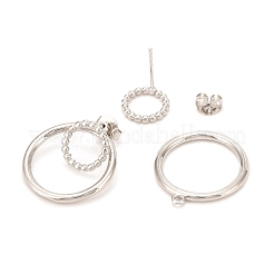 Brass Dangle Stud Earrings&nbsp;EJEW-F273-12P