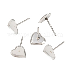 Tarnish Resistant Earring Cabochon Settings 304 Stainless Steel Ear Studs Blank Settings&nbsp;STAS-Q170-12
